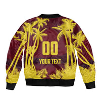 Custom Cricket 2026 West Indies Sleeve Zip Bomber Jacket WI Tropical Version