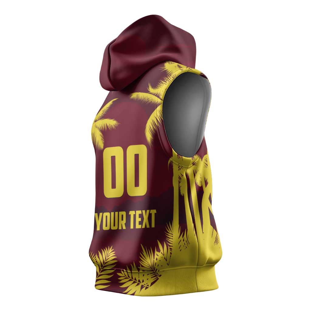 Custom Cricket 2026 West Indies Sleeveless Hoodie WI Tropical Version