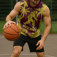 Custom Cricket 2026 West Indies Sleeveless Hoodie WI Tropical Version