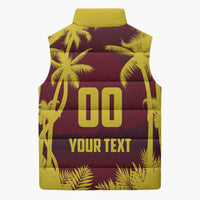 Custom Cricket 2026 West Indies Sleeveless Puffer Jacket WI Tropical Version