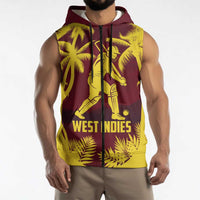 Custom Cricket 2026 West Indies Sleeveless Zip Hoodie WI Tropical Version