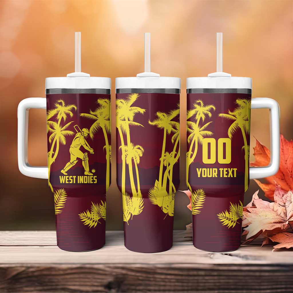 Custom Cricket 2026 West Indies Tumbler With Handle WI Tropical Version