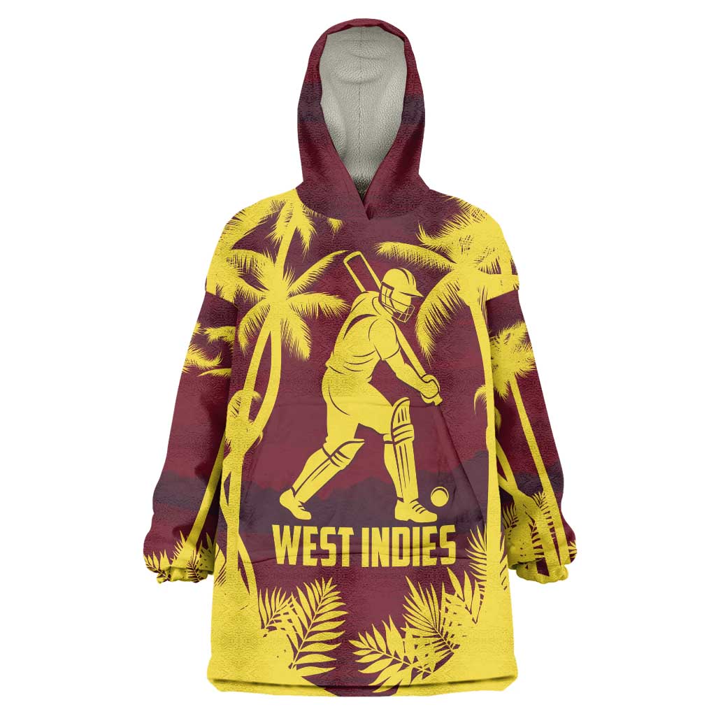 Custom Cricket 2026 West Indies Wearable Blanket Hoodie WI Tropical Version