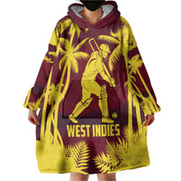 Custom Cricket 2026 West Indies Wearable Blanket Hoodie WI Tropical Version
