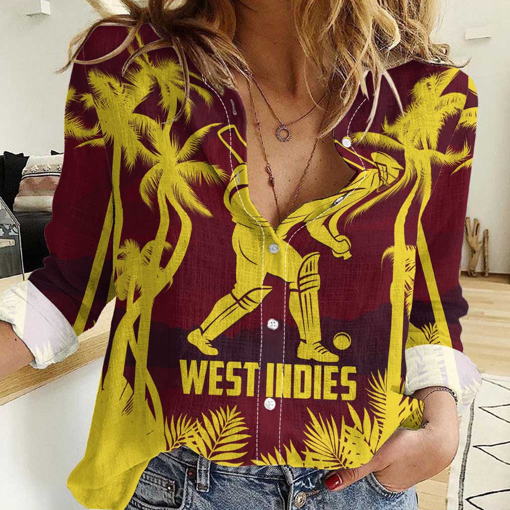 Custom Cricket 2026 West Indies Women Casual Shirt WI Tropical Version