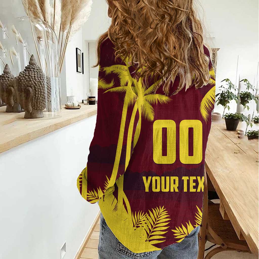 Custom Cricket 2026 West Indies Women Casual Shirt WI Tropical Version