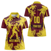 Custom Cricket 2026 West Indies Women Polo Shirt WI Tropical Version