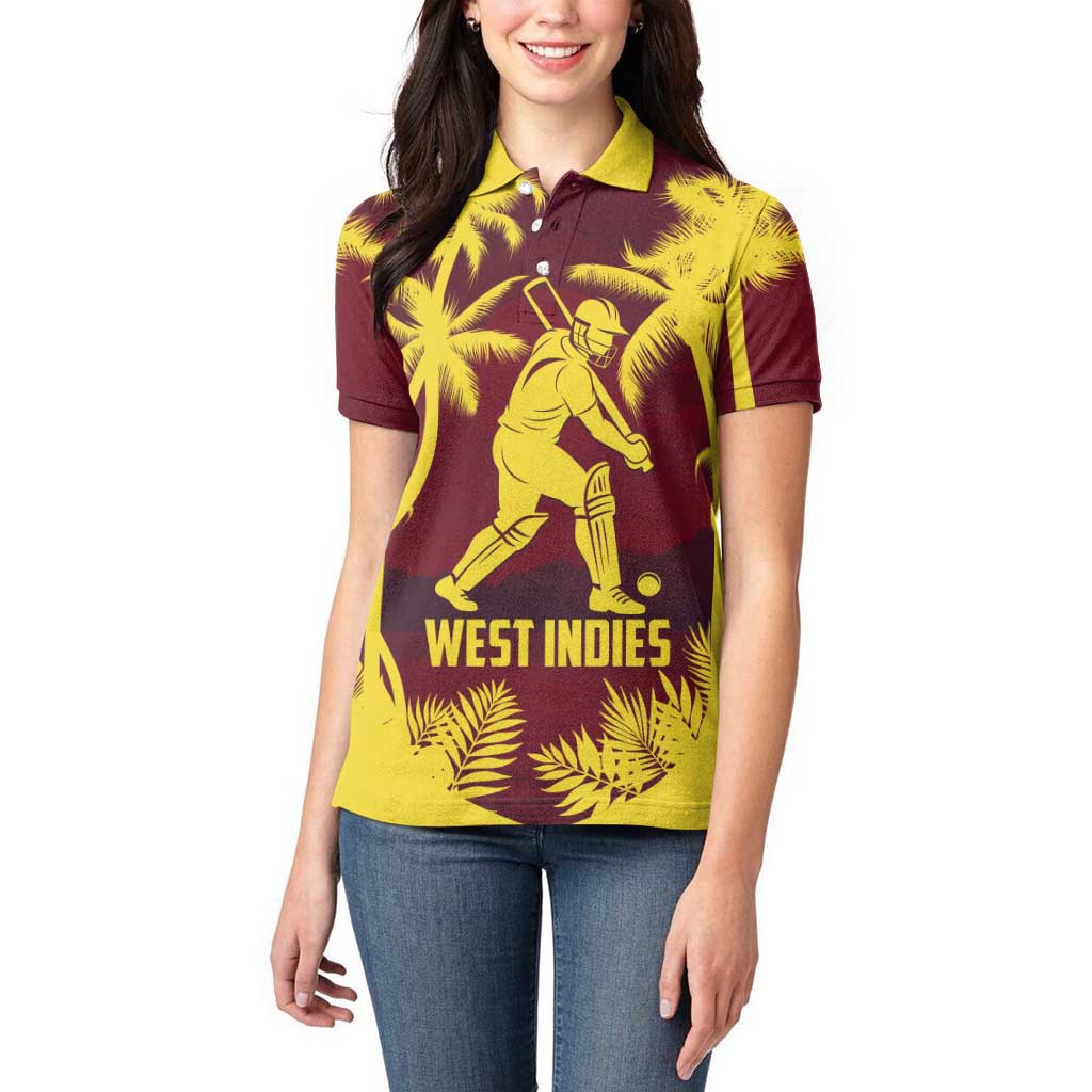 Custom Cricket 2026 West Indies Women Polo Shirt WI Tropical Version