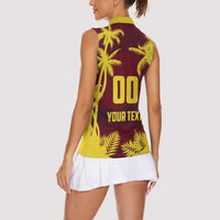 Custom Cricket 2026 West Indies Women Sleeveless Polo Shirt WI Tropical Version
