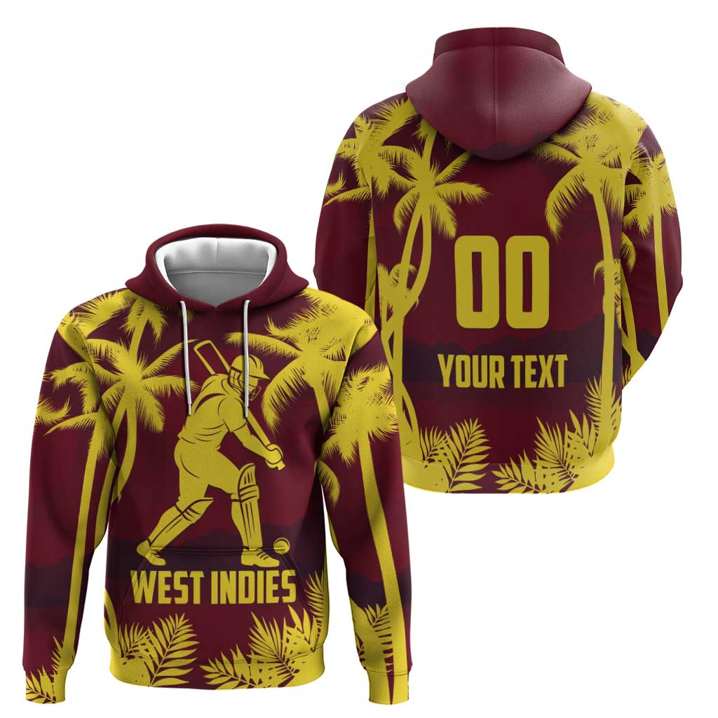 Custom Cricket 2026 West Indies Zip Hoodie WI Tropical Version