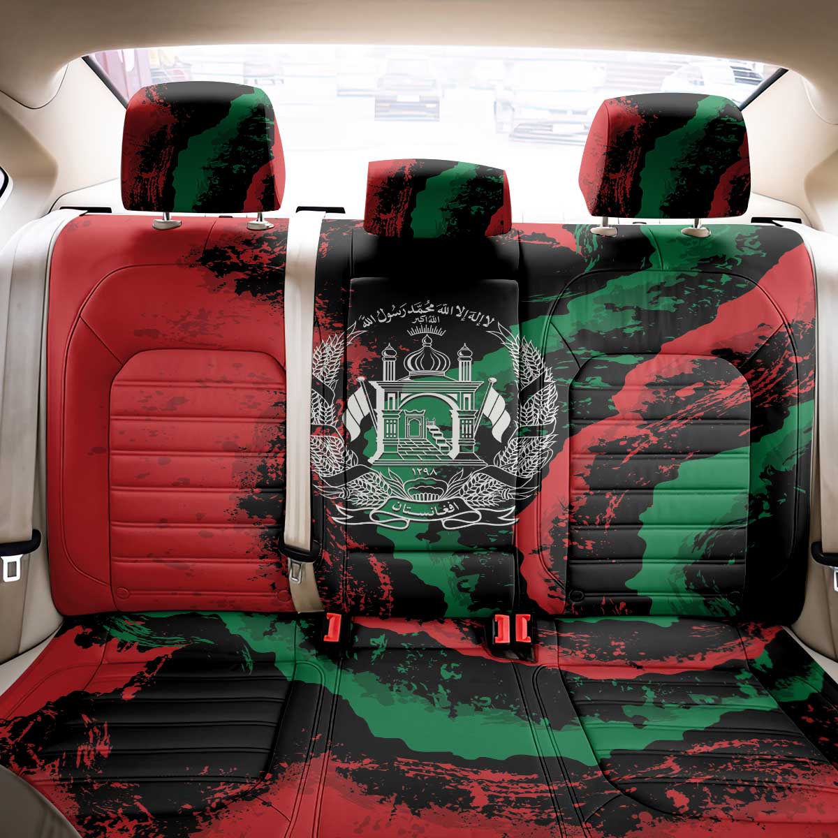 Afghanistan Back Car Seat Cover Grunge Style