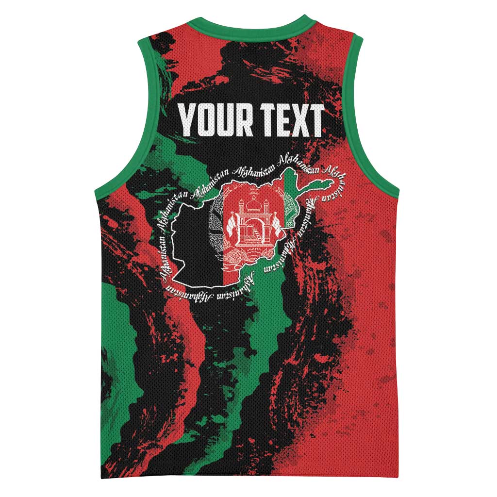 Personalized Afghanistan Basketball Jersey Grunge Style