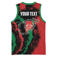 Personalized Afghanistan Basketball Jersey Grunge Style
