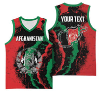 Personalized Afghanistan Basketball Jersey Grunge Style