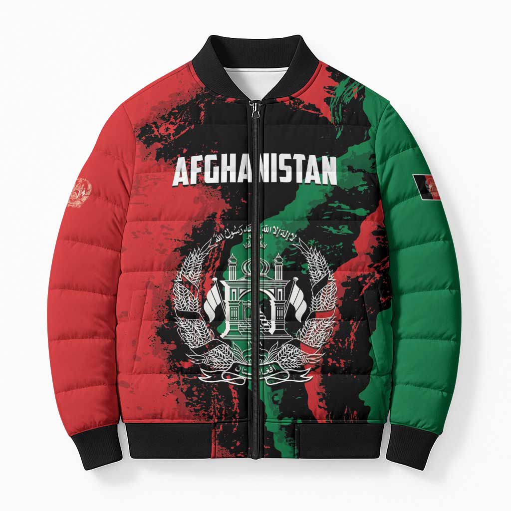 Personalized Afghanistan Bomber Puffer Jacket Grunge Style