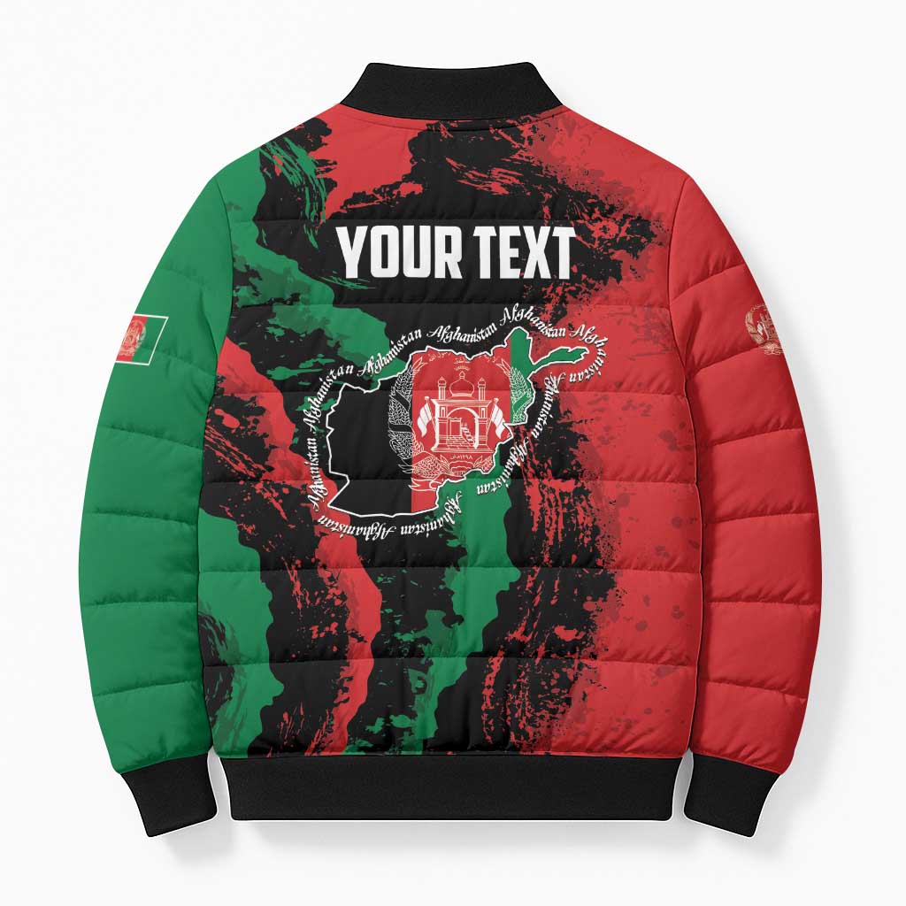 Personalized Afghanistan Bomber Puffer Jacket Grunge Style