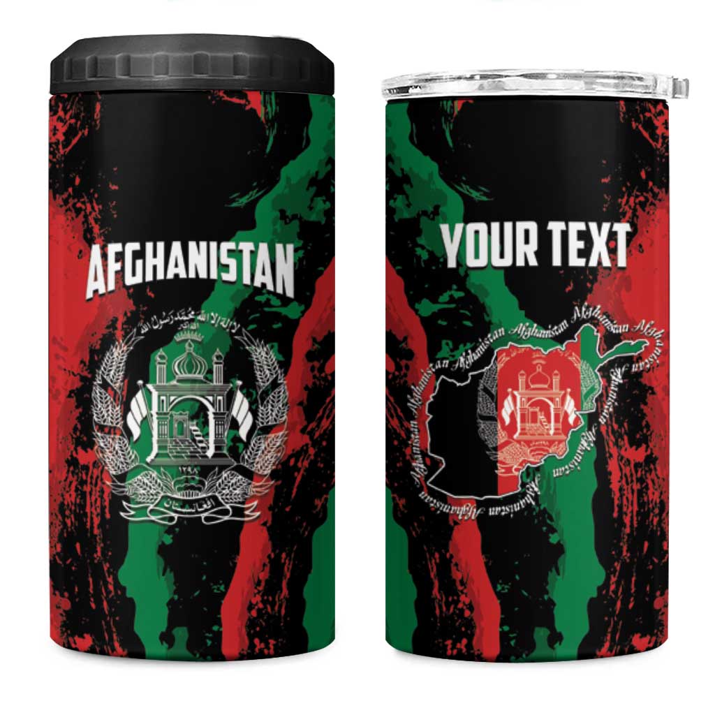 Personalized Afghanistan 4 in 1 Can Cooler Tumbler Grunge Style