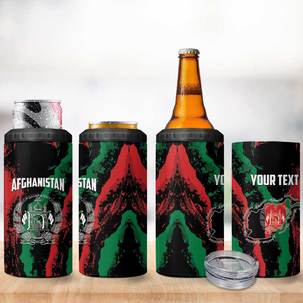 Personalized Afghanistan 4 in 1 Can Cooler Tumbler Grunge Style