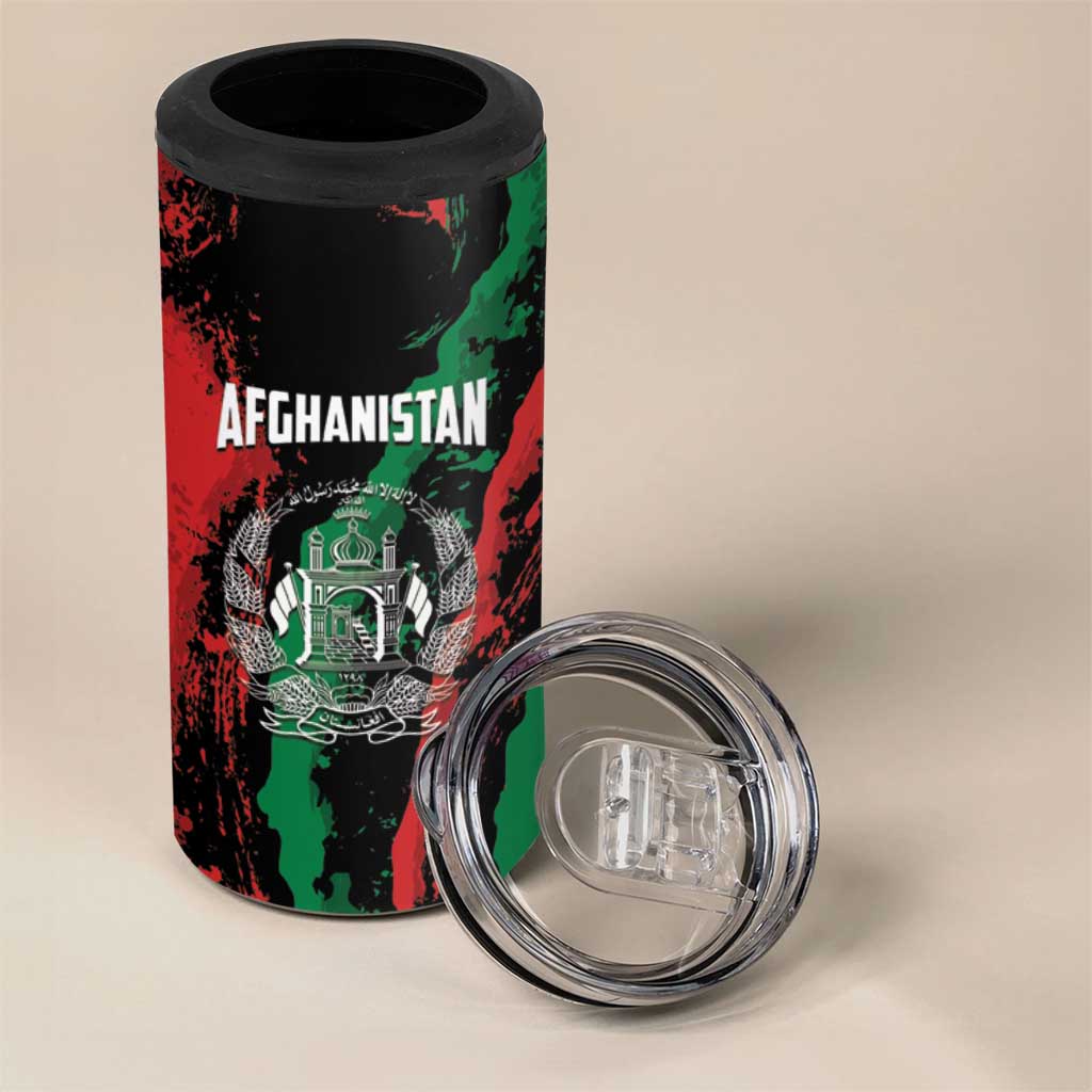 Personalized Afghanistan 4 in 1 Can Cooler Tumbler Grunge Style