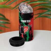 Personalized Afghanistan 4 in 1 Can Cooler Tumbler Grunge Style