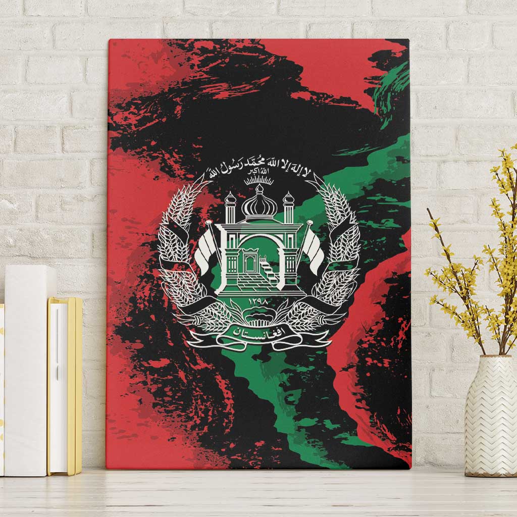 Afghanistan Canvas Wall Art Grunge Style