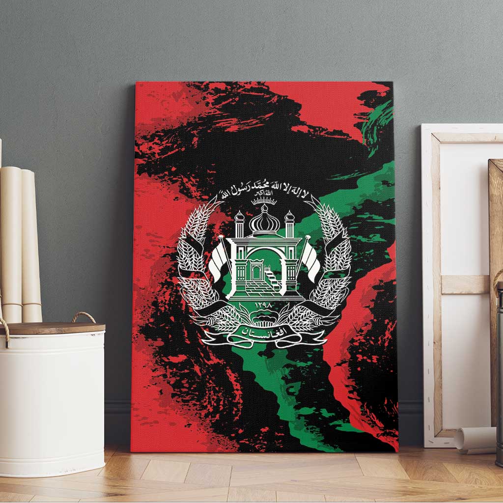 Afghanistan Canvas Wall Art Grunge Style