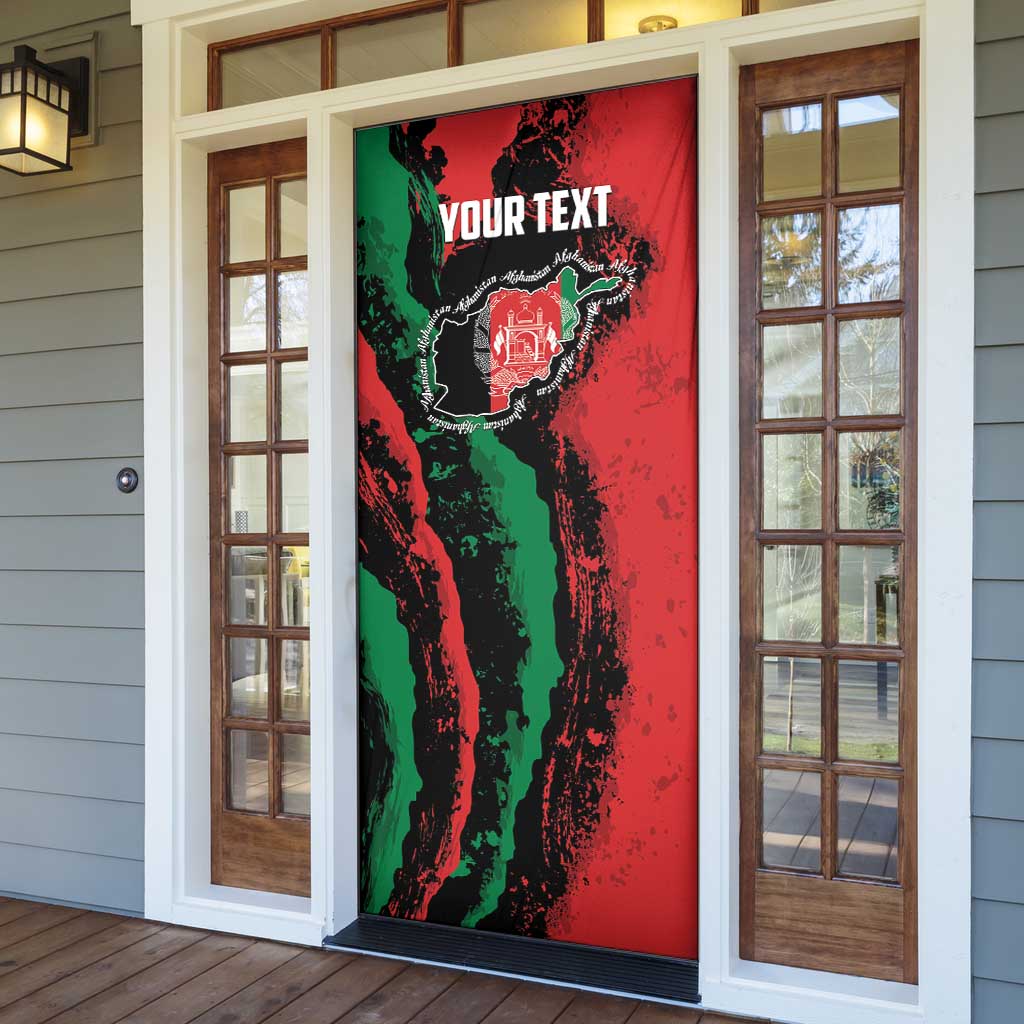 Personalized Afghanistan Door Cover Grunge Style