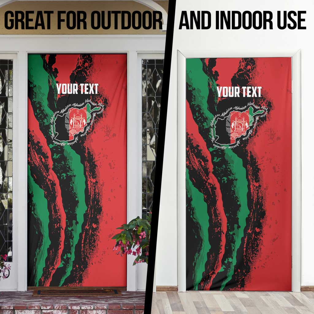 Personalized Afghanistan Door Cover Grunge Style