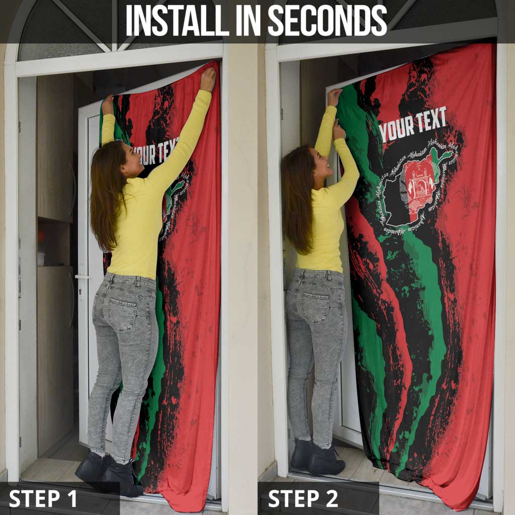 Personalized Afghanistan Door Cover Grunge Style