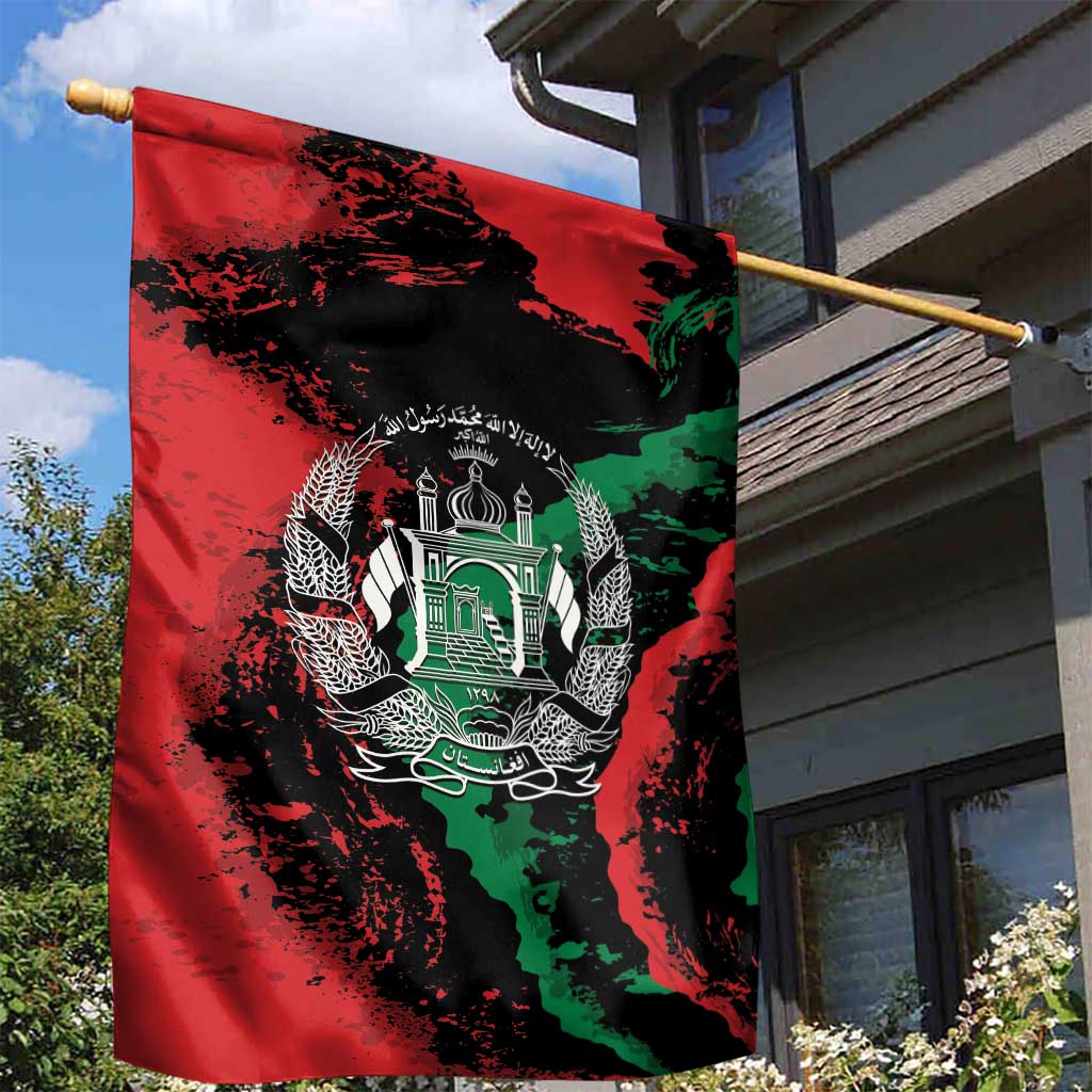 Afghanistan Garden Flag Grunge Style