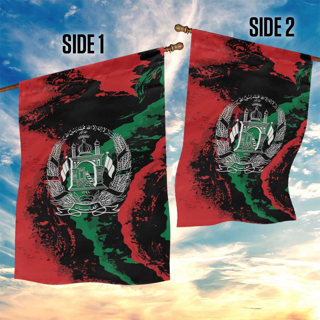 Afghanistan Garden Flag Grunge Style