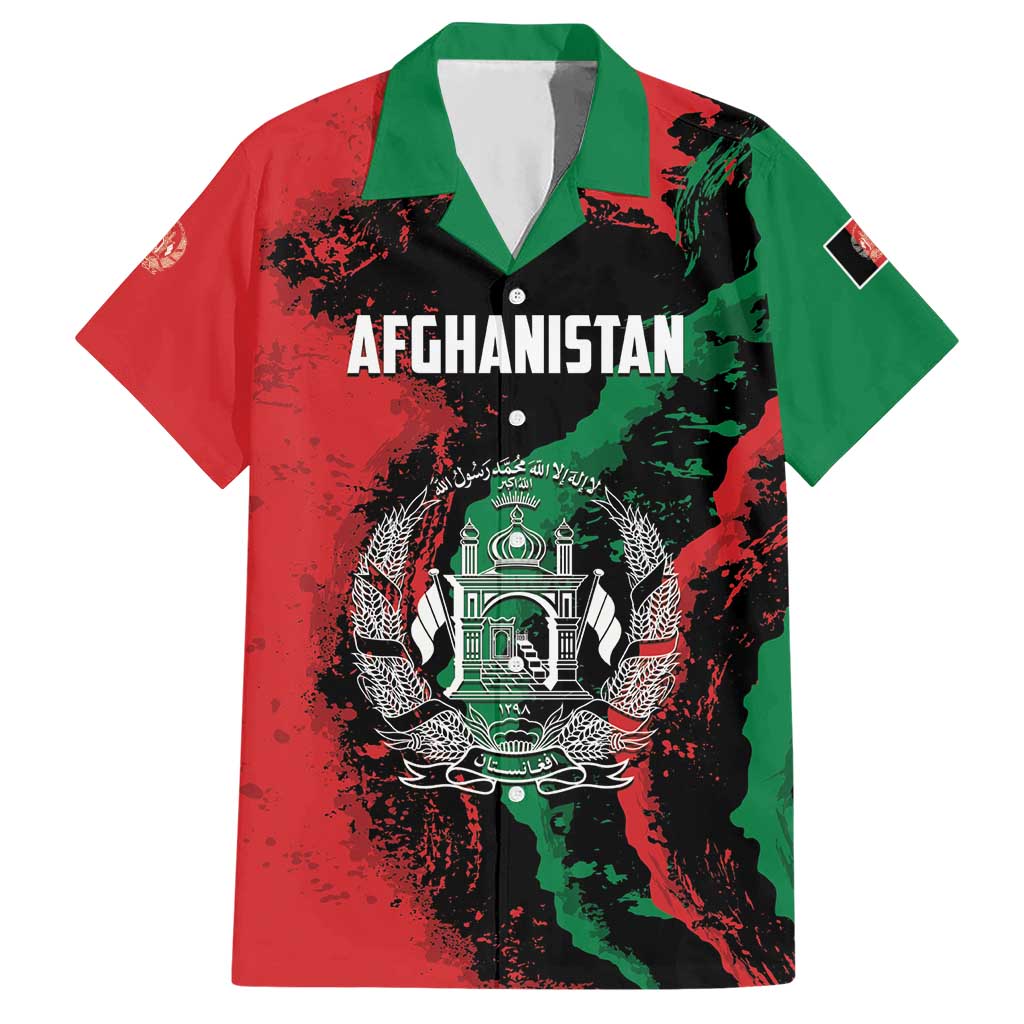 Personalized Afghanistan Hawaiian Shirt Grunge Style