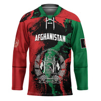 Personalized Afghanistan Hockey Jersey Grunge Style