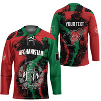 Personalized Afghanistan Hockey Jersey Grunge Style