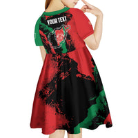 Personalized Afghanistan Kid Short Sleeve Dress Grunge Style