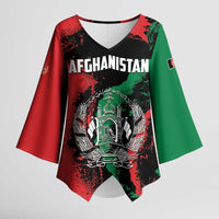 Personalized Afghanistan Kimono Sleeve Blouse Grunge Style