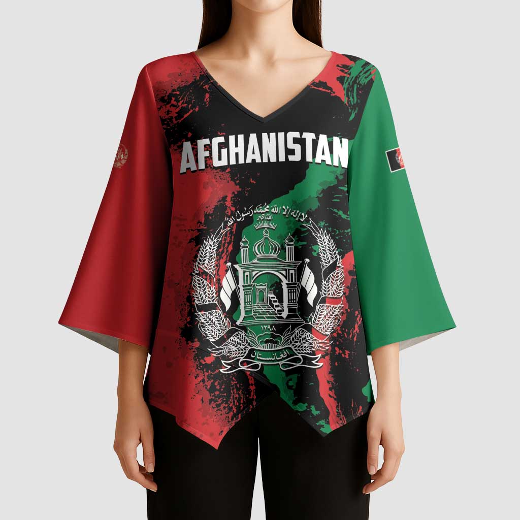 Personalized Afghanistan Kimono Sleeve Blouse Grunge Style