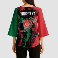 Personalized Afghanistan Kimono Sleeve Blouse Grunge Style