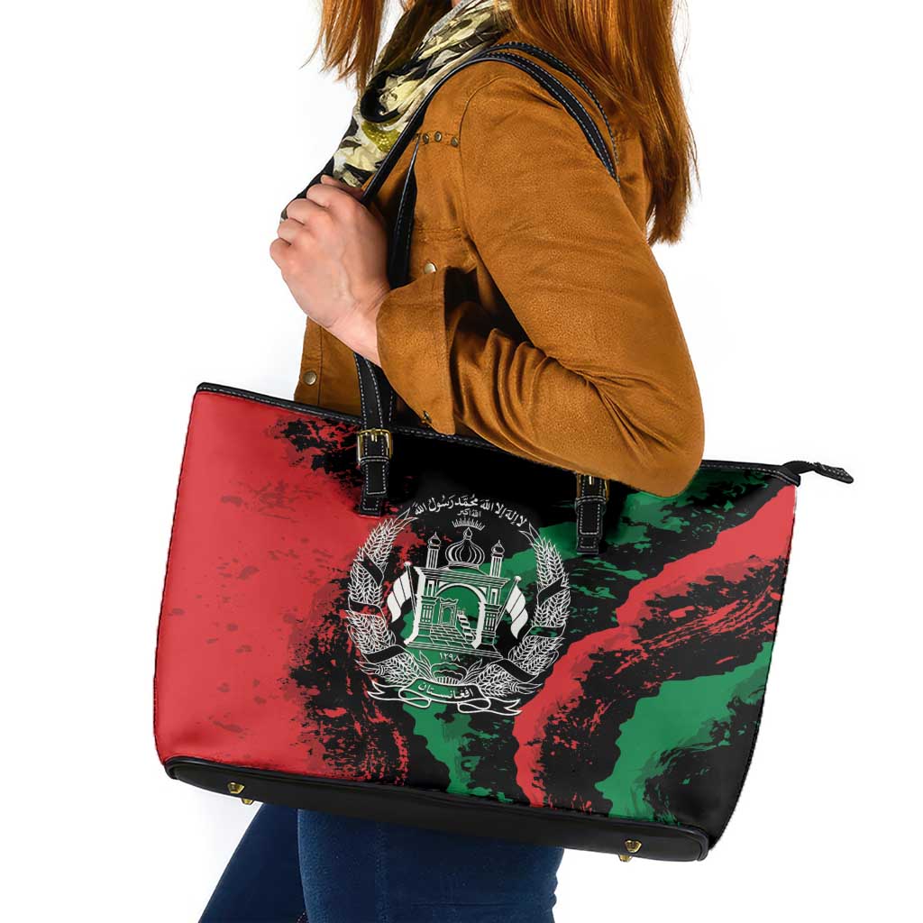 Afghanistan Leather Tote Bag Grunge Style