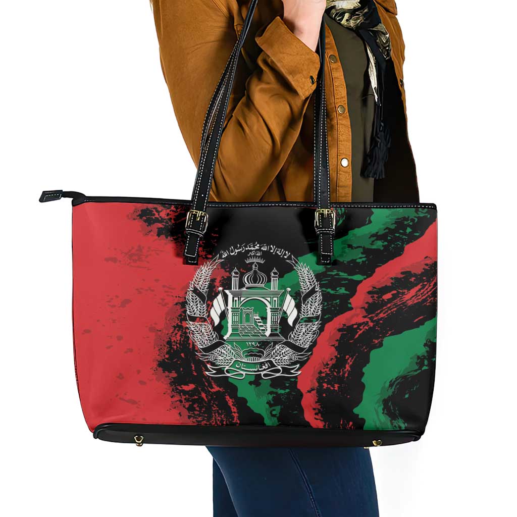 Afghanistan Leather Tote Bag Grunge Style