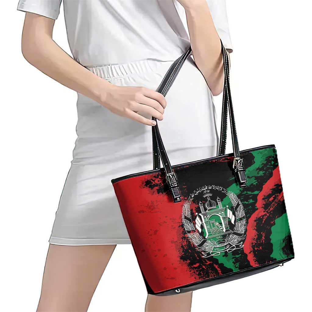 Afghanistan Leather Tote Bag Grunge Style