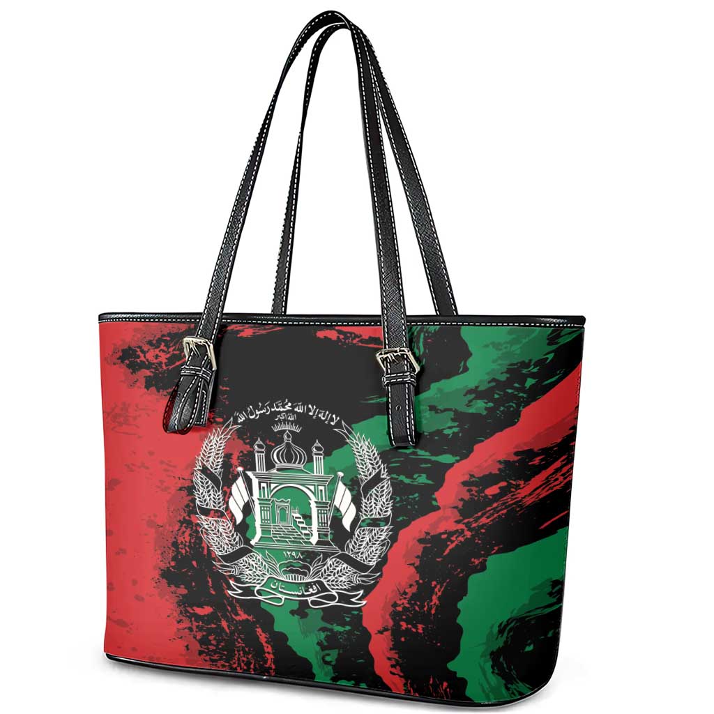 Afghanistan Leather Tote Bag Grunge Style