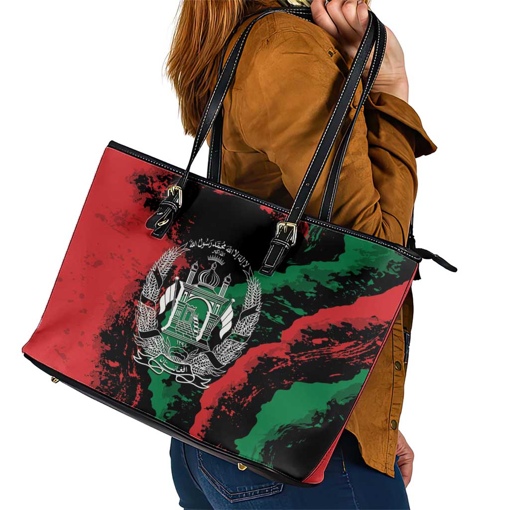 Afghanistan Leather Tote Bag Grunge Style