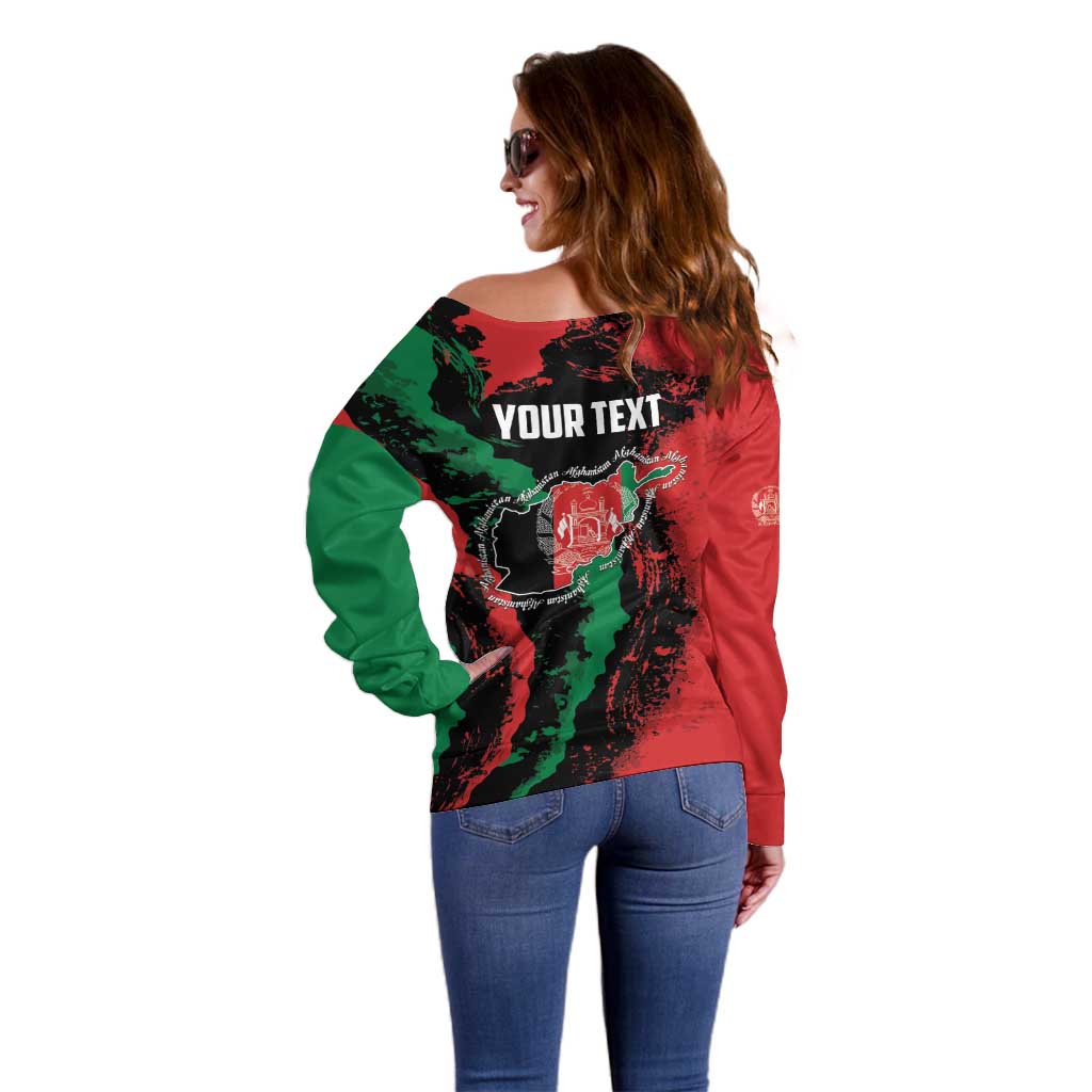 Personalized Afghanistan Off Shoulder Sweater Grunge Style