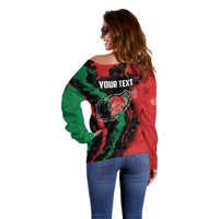 Personalized Afghanistan Off Shoulder Sweater Grunge Style