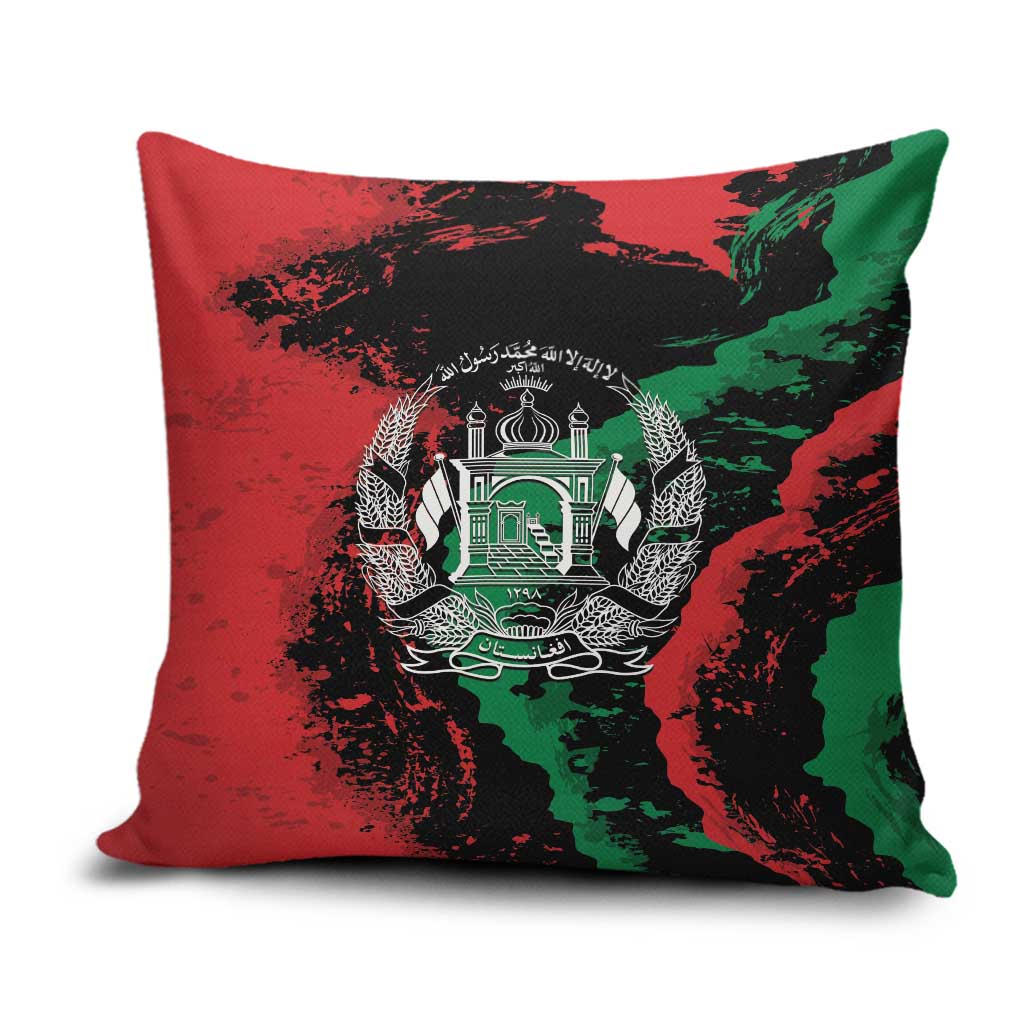 Afghanistan Pillow Cover Grunge Style