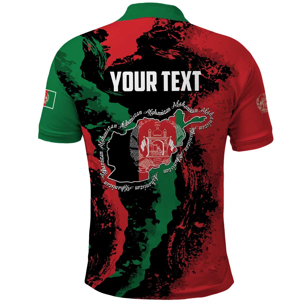 Personalized Afghanistan Polo Shirt Grunge Style