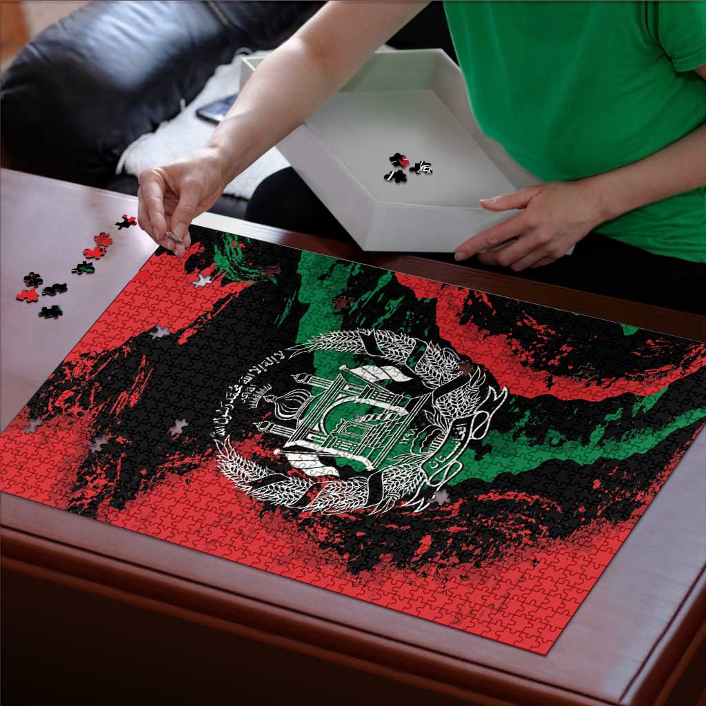 Afghanistan Puzzle Grunge Style