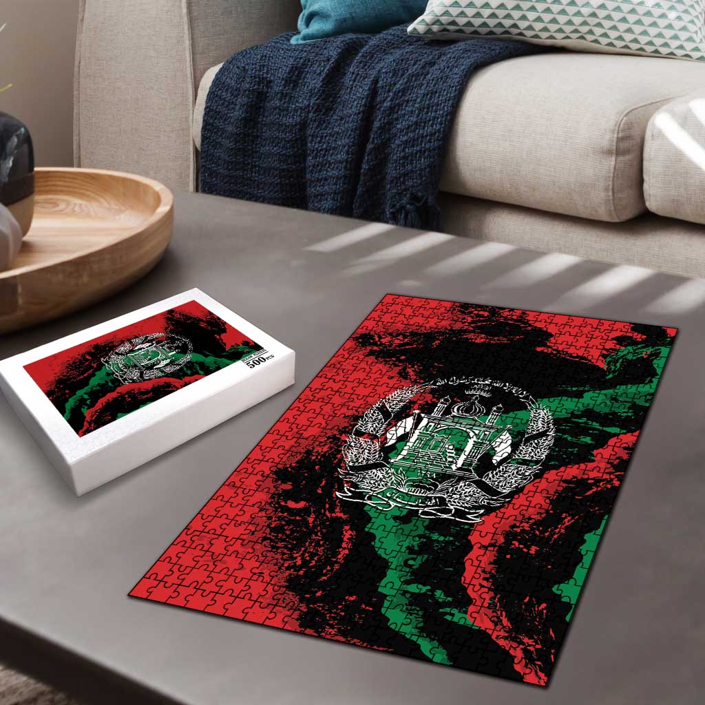Afghanistan Puzzle Grunge Style