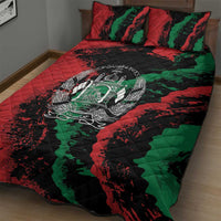 Afghanistan Quilt Bed Set Grunge Style